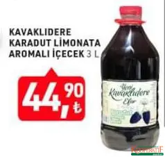 KAVAKLIDERE KARADUT LİMONATA AROMALI İÇECEK 3 L fiyat ve kampanya bilgisi